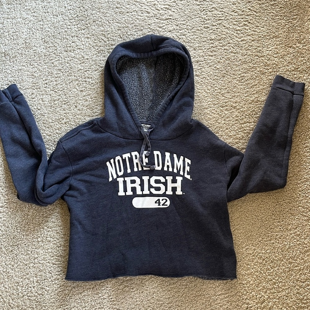 Notre Dame Cropped Hoodie